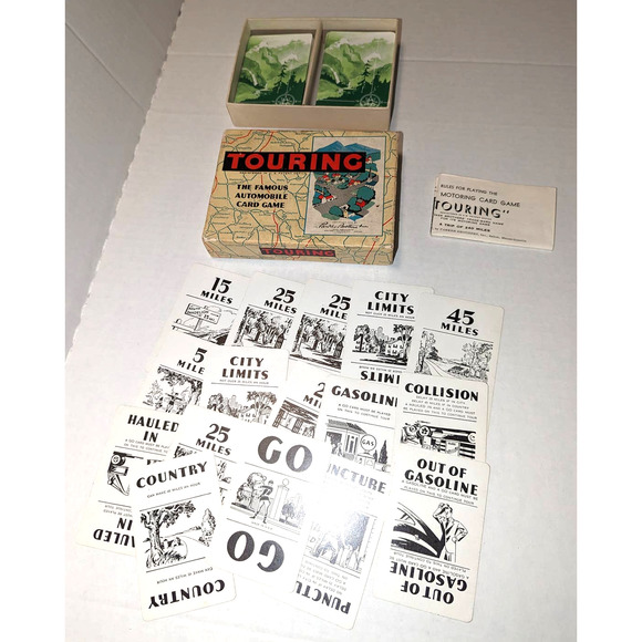 Vintage 1955 Touring Card The Famous Automobile Game Complete PB Rare - Picture 1 of 6